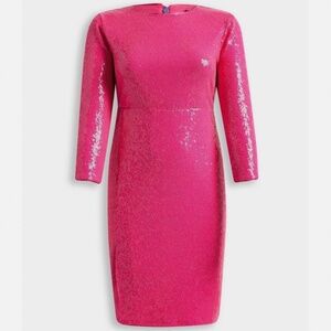 Torrid At The Knee Sequin Strong Shoulder Dress Plus Size 22 #D69067